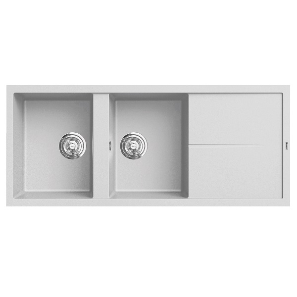 Chậu rửa chén bát Konox Livello 1160 White Silver