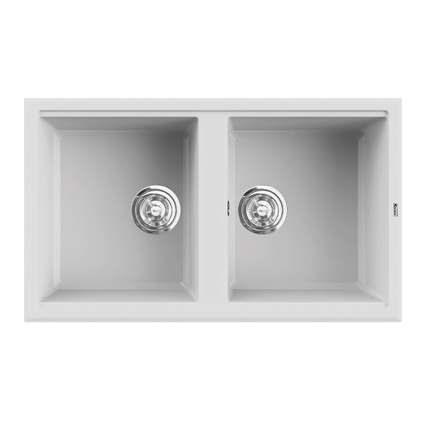 Chậu rửa chén bát Konox Phoenix 860 White Silver