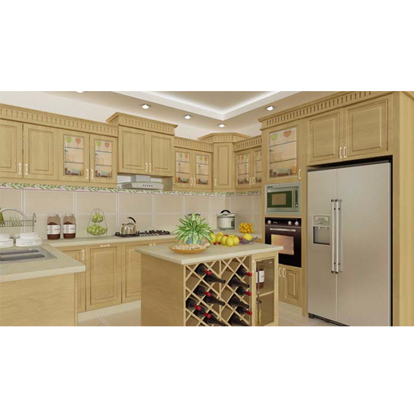 Tủ bếp Gỗ Sồi Nga 02