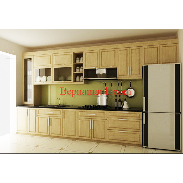 Tủ bếp Gỗ Veneer Sồi Nga